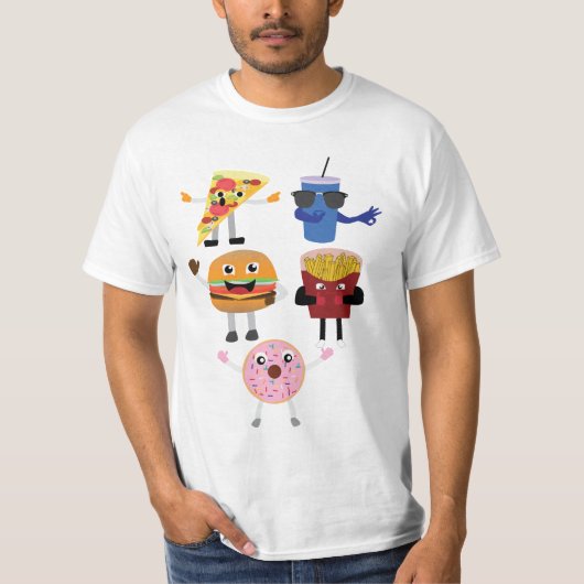 Voedselkarakters T-shirt (Voorkant)