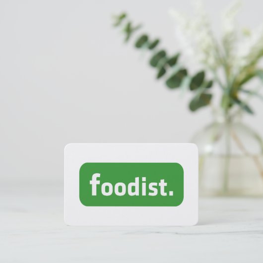 Voedselkenner. Visitekaartje (Staand voorkant)