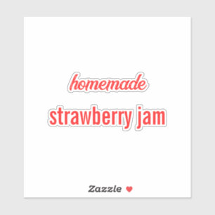 Voedsellabel Ingeblikt Potje Aardbei Jam Sauce Bak Sticker