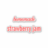 Voedsellabel Ingeblikt Potje Aardbei Jam Sauce Bak Sticker (Voorkant)