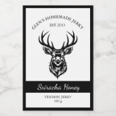 Voedsellabel voor hertengehakt Jerky Voedselcontainer Etiket (Enkel label)