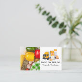 Voedselleveringsvrachtwagen | Produceren Visitekaartje (Staand voorkant)