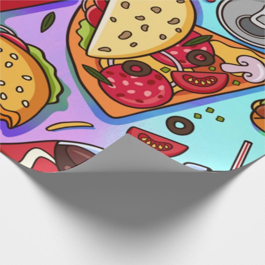 voedselliefde cadeaupapier (Hoek)