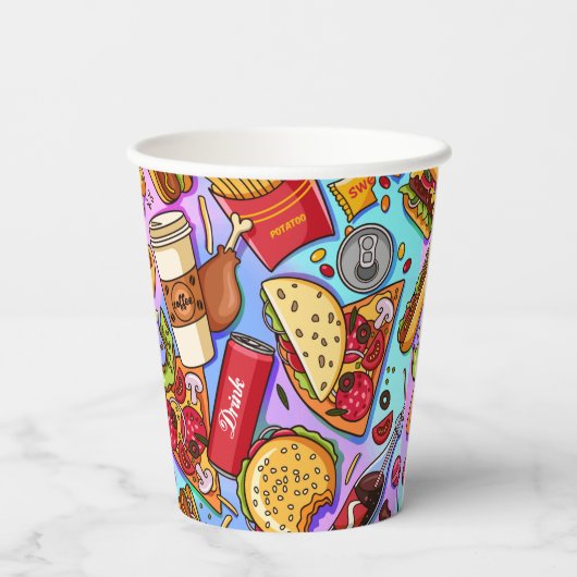 Voedselliefde Papieren Bekers (Achterkant)