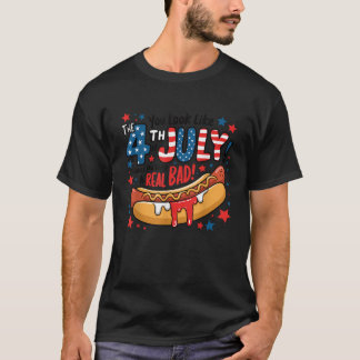 Voedselliefhebbers Je ziet eruit als de 4e juli vo T-shirt