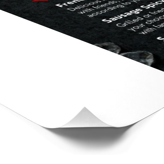 Voedselmenu Glanzend Poster (Hoek)