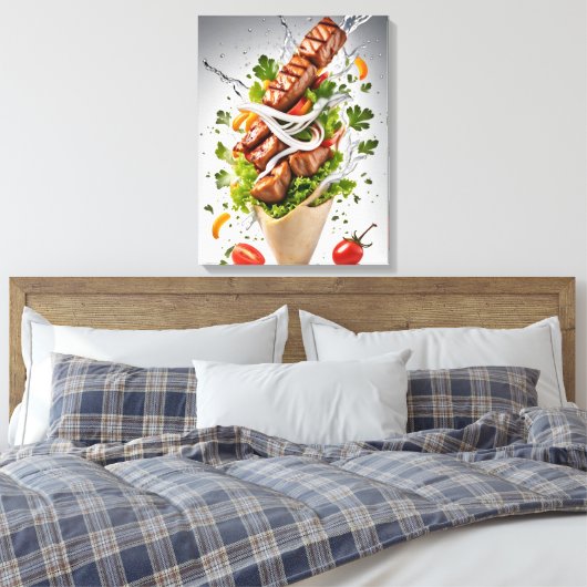 Voedselontwerp Canvas Afdruk (Insitu (Slaapkamer))