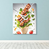 Voedselontwerp Canvas Afdruk (Insitu (Houten vloer))