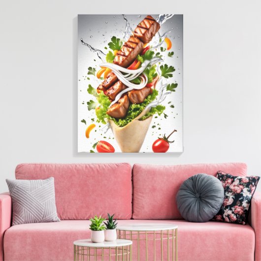 Voedselontwerp Canvas Afdruk (Insitu (Woonkamer))