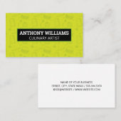 Voedselpatroon achtergrond | koken visitekaartje (Voorkant / Achterkant)