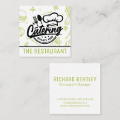 voedselpatroon | Catering Logo Vierkante Visitekaartje (Voorkant / Achterkant)