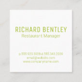 voedselpatroon | Catering Logo Vierkante Visitekaartje (Achterkant)