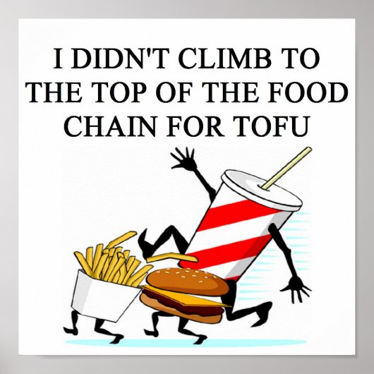 voedselpolitie amti vegan grap poster (Voorkant)