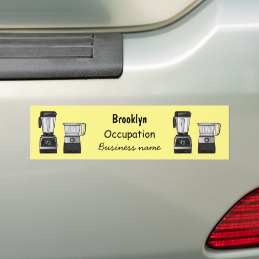 Voedselprocessor & blender cartoon illustratie bumpersticker (Op auto)