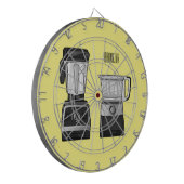 Voedselprocessor & blender cartoon illustratie dartbord (Voorkant Links)