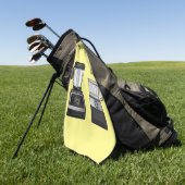 Voedselprocessor & blender cartoon illustratie  golfhanddoek (Groen)