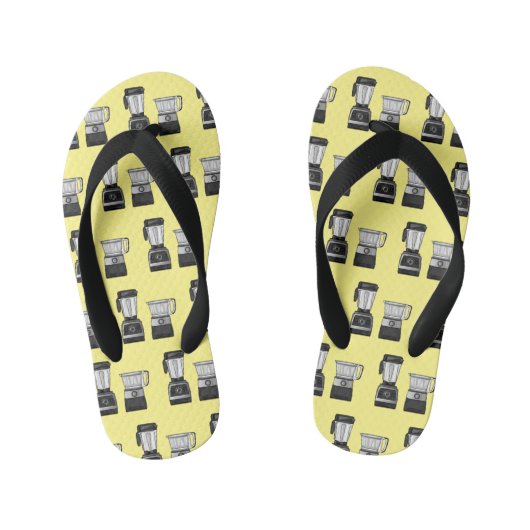 Voedselprocessor & blender cartoon illustratie kinder teenslippers (Voetbed)
