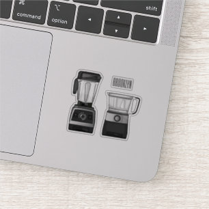 Voedselprocessor & blender cartoon illustratie sticker