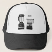 Voedselprocessor & blender cartoon illustratie  trucker pet (Voorkant)