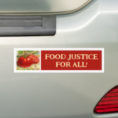 Voedselrechtvaardigheid -  tomaten & tuin bumpersticker (Op auto)