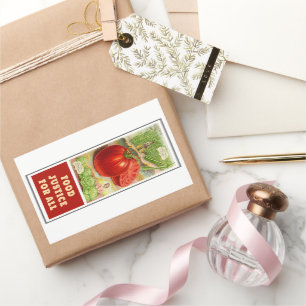 Voedselrechtvaardigheid - tomaten & tuin rechthoekige sticker