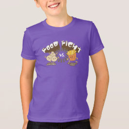 Voedselstrijd! Dumplings vs. frietjes Grappige woo T-shirt
