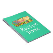 Voedselsubsandwich-voedselkunst Notitieboek (Rechterzijde)