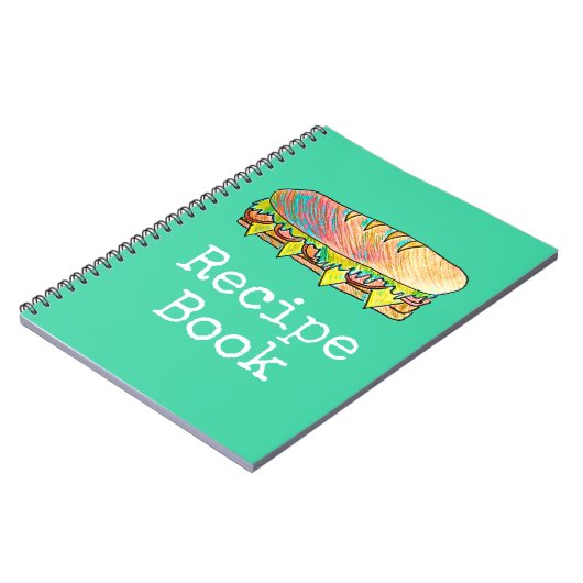 Voedselsubsandwich-voedselkunst Notitieboek (Linkerzijde)