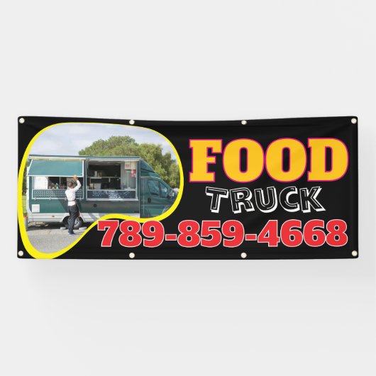 Voedseltruck aangepaste banner (Horizontaal)