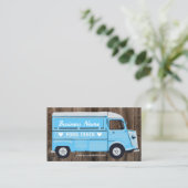 Voedseltruck buiten Kitchen Van Catering Blue Klantenkaartje (Staand voorkant)