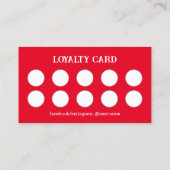 Voedseltruck buiten Kitchen Van Catering Red Klantenkaartje (Achterkant)