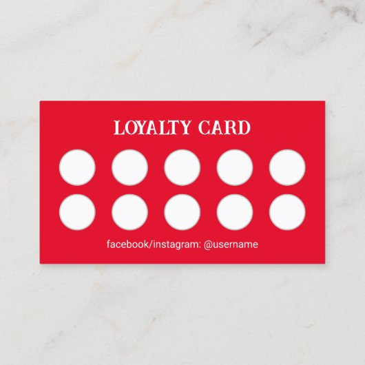 Voedseltruck buiten Kitchen Van Catering Red Klantenkaartje (Achterkant)