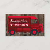 Voedseltruck buiten Kitchen Van Catering Red Klantenkaartje (Voorkant)