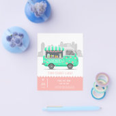 Voedseltruck straat snoepwinkel flyer (Enkel)