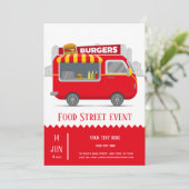 Voedseltruck straatburgers kaart (Staand voorkant)
