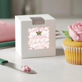 Voedselveiligheid Alert Bakery Butterfly Cake Vierkante Sticker