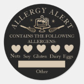 Voedselveiligheid Alert Bakery Cake & Whisk Ronde Sticker