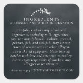 Voedselveiligheid Allergenen Artisan Handgemaakt P Vierkante Sticker (Voorkant)