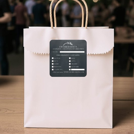 Voedselveiligheid Allergenen Artisanaal Product Bl Vierkante Sticker