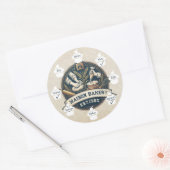 Voedselveiligheid Allergie Alert Rustic Bakery Cak Ronde Sticker (Envelop)