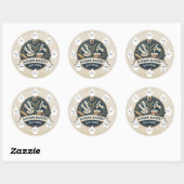 Voedselveiligheid Allergie Alert Rustic Bakery Cak Ronde Sticker (Vel)