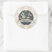 Voedselveiligheid Allergie Alert Rustic Bakery Cak Ronde Sticker (Tas)