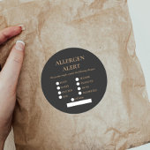 Voedselveiligheid Allgeenalarm Ronde Sticker