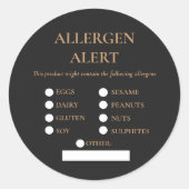 Voedselveiligheid Allgeenalarm Ronde Sticker (Voorkant)