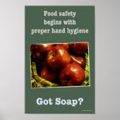 Voedselveiligheid - handwasmiddel voor poster (Voorkant)