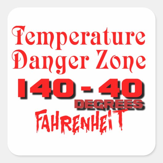 Voedselveiligheid (herinnering) vierkante sticker (Voorkant)