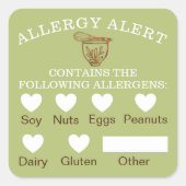 Voedselveiligheidsalarm Wooden Standmixer Vierkante Sticker (Voorkant)