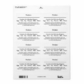 VOEDSELVEILIGHEIDSETIKETTEN Cottage Law Farmers Ma Etiket (Full Sheet)