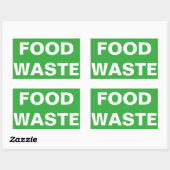 Voedselverspilling Bord Rechthoekige Sticker (Vel)