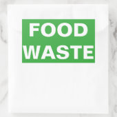Voedselverspilling Bord Rechthoekige Sticker (Tas)